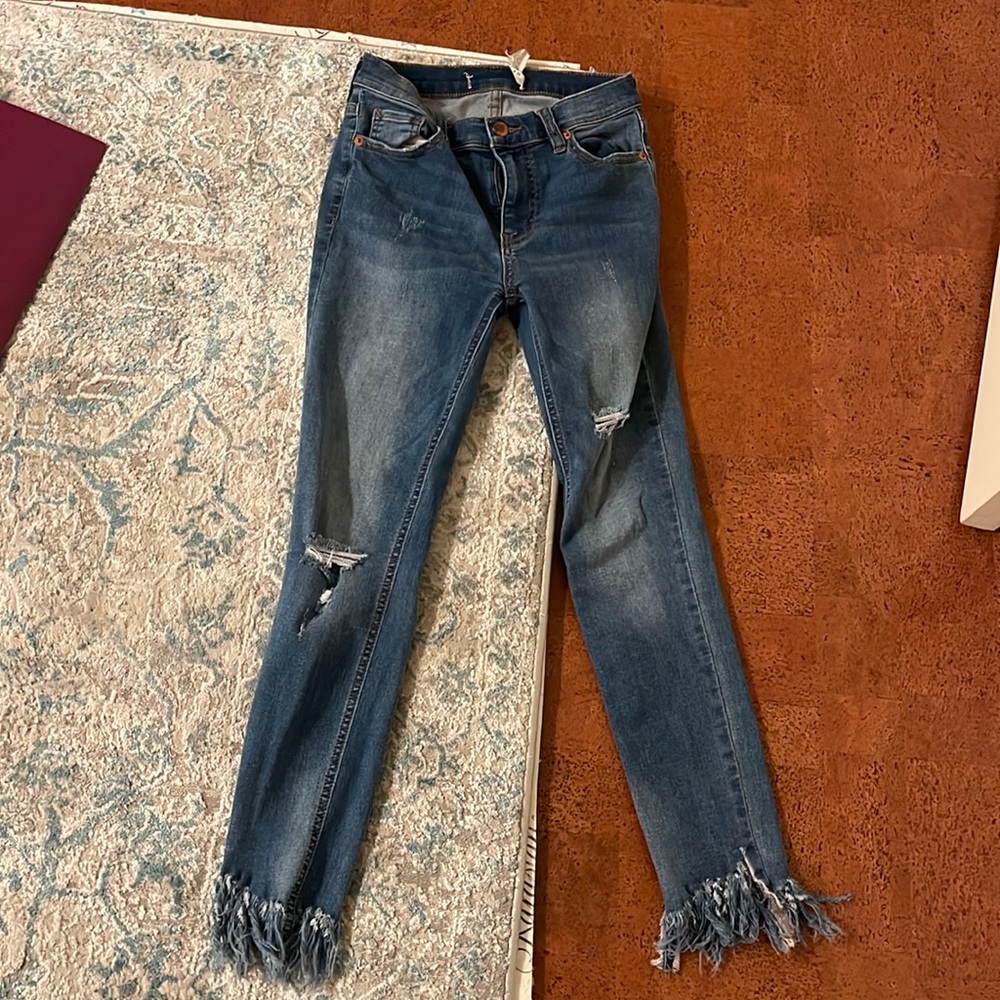 Free People Fringe Jeans